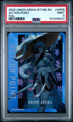 2025 UNION ARENA UE14BT/NIK GODDESS OF VICTORY: NIKKE FOIL ACTION POINT PSA 9 - Image 1