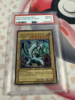 YuGiOh GRADED 2024 Blue-Eyes White Dragon RP01-EN001 Ultra Rare MINT 9 PSA - Image 2