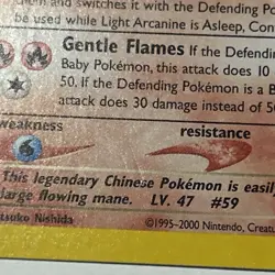 Pokemon TCG Light Arcanine Neo Destiny Holo Card 12/105 Unlimited Rare SWIRL - Image 3