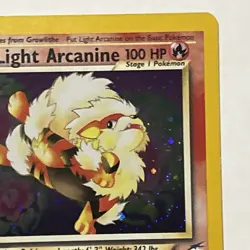 Pokemon TCG Light Arcanine Neo Destiny Holo Card 12/105 Unlimited Rare SWIRL - Image 5