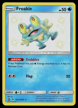 Pokemon Card - Froakie Hidden Fates SV11/SV94 Shiny Holo Rare - Image 1