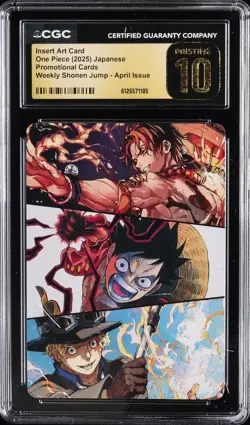2025 ONE PIECE PROMO SHONEN JUMP APRIL ISSUE INSERT ART CARD CGC 10 PRISTINE - Image 1