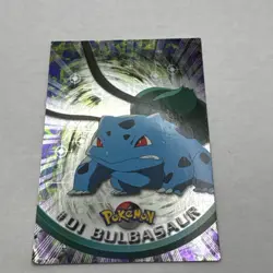 BULBASAUR #01, Series 1 - 2000, Topps TV Animation Chrome Pokemon Card Holo - Image 1