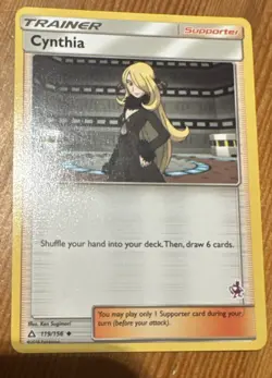 Cynthia Trainer Pokemon Supporter Card Hidden Fates - Image 1