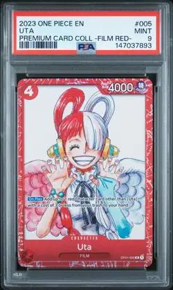 2023 ONE PIECE PREMIUM CARD COLLECTION ONE PIECE FILM RED #005 UTA PSA 9 - Image 1