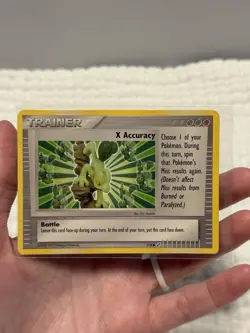 2006 Pokemon X ACCURACY Trading Figure Game NON HOLO Next Quest Card 7/8 RARE - Image 3