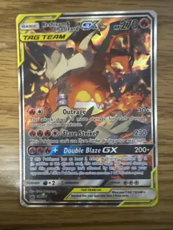 Pokemon Reshiram & Charizard GX SM201 SM Promo TAG TEAM GX Holo Card English - Image 1