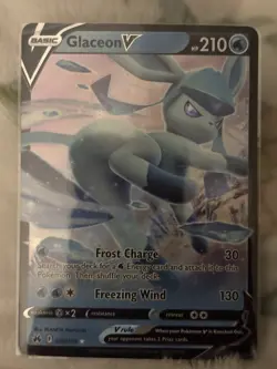 Pokemon Glaceon V Basic Ultra Rare Holo Crown Zenith 038/159 HP 210 TCG Card - Image 1