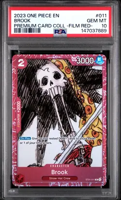 2023 ONE PIECE PREMIUM CARD COLLECTION ONE PIECE FILM RED #011 BROOK PSA 10 - Image 1