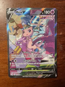 Pokemon TCG Fusion Strike Holo Mew v Alt Art Ultra Rare Card 251/264 - Image 1