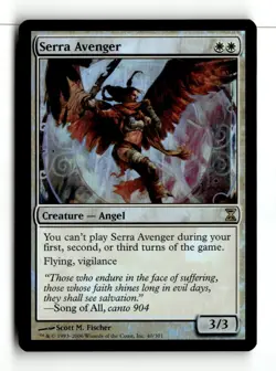 MTG Foil Serra Avenger - Time Spiral Moderately Played English - Image 1