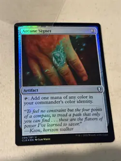 mtg foil Arcane Signet, Commander Legends Baldur's Gate, light play - Image 1