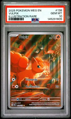 2025 POKEMON MEG EN-MEGA EVOLUTION ILLUSTRATION RARE #138 VULPIX PSA 10 - Image 1