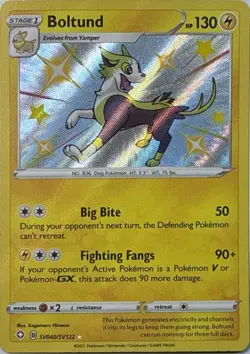 Boltund SV040/SV122 Shiny Rare Shining Fates Shiny Vault Pokemon LP - Image 1