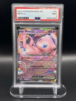 PSA 9 MINT 2023 Pokemon Mew EN-151 MEW EX #151 Holo Rare - Image 1