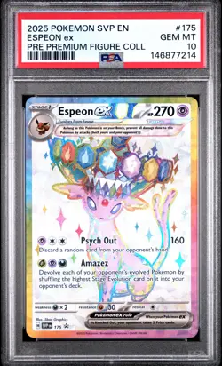 2025 POKEMON SVP PROMO PREMIUM FIGURE COLLECTION #175 ESPEON EX PSA 10 - Image 1