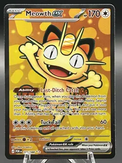 Pokemon: Meowth ex 107/088 Perfect Order Full Art Holo - Image 1