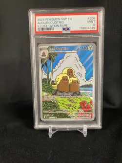 2024 Pokemon Alolan Dugtrio Illustration Rare #208/191 Surging Sparks PSA 9 - Image 1