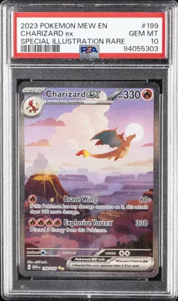 2023 POKEMON MEW EN-151 SPECIAL ILLUSTRATION RARE #199 CHARIZARD EX PSA 10 - Image 1