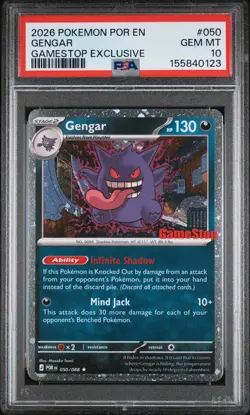 2026 POKEMON POR EN-PERFECT ORDER GAMESTOP EXCLUSIVE #050 GENGAR PSA 10 - Image 1