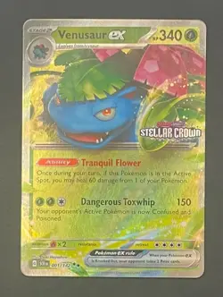 Pokemon Card Venusaur EX 001/142 Stellar Crown Stamped - Near Mint - Image 1