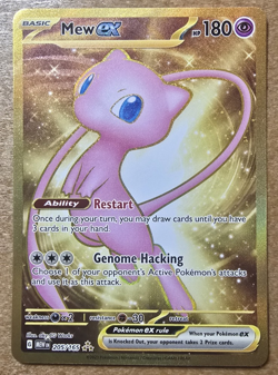Pokemon TCG Gold Mew EX Scarlet & Violet-151 205/165 Holo Hyper Rare MINT Card - Image 1