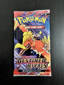 22.5g HEAVY Pokemon Destined Rivals Booster Pack Sealed 2025 - Moltres Artwork - Image 2