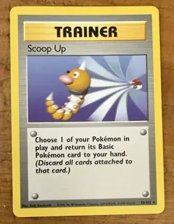 Pokemon TCG Scoop Up #78/102 Base Set 1 1999 Vintage - Image 1