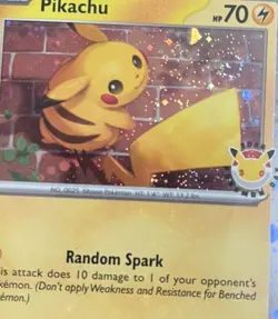 7x Pikachu 051/162 - Pokemon Day Stamped Promo 2026 lot ALL WITH SWIRLS - Image 4