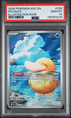 2026 POKEMON ASC EN-ASCENDED HEROES ILLUSTRATION RARE #226 PSYDUCK PSA 10 - Image 1