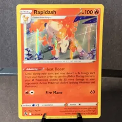 Pokemon TCG Rapidash 022/195 Holo Rare Silver Tempest LP Card - Image 1