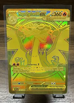 Mega Charizard X ex 130/094 Gold Phantasmal Flames Pokemon TCG - Image 1