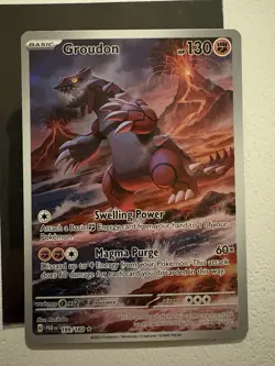 Groudon 199/182 Illustration Rare Paradox Rift Pokemon Near Mint Fresh Pull - Image 1