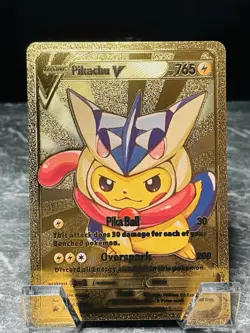 Pikachu V 065/080 Gold Display Card Pokemon TCG - Image 1