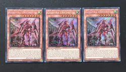 2026 YUGIOH RARITY RA05 1ST ED SECRET RARE KASHTIRA UNICORN X3 NM - Image 1
