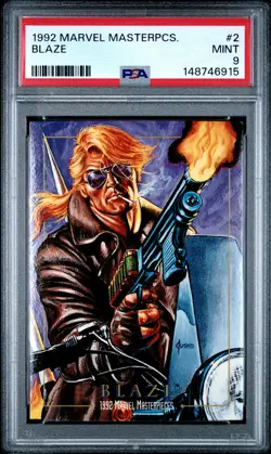 1992 MARVEL MASTERPIECES #2 BLAZE PSA 9 - Image 1