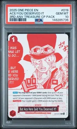 One Piece 3rd Anniversary Treasure Campaign Pack Promos - PSA 10 - Image 2