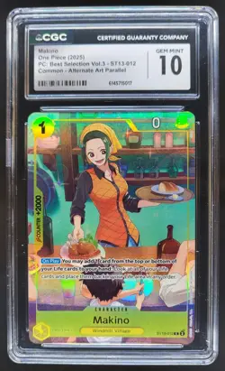2025 ONE PIECE MAKINO ALTERNATE ART ST13-012 CGC 10 RC7 - Image 1