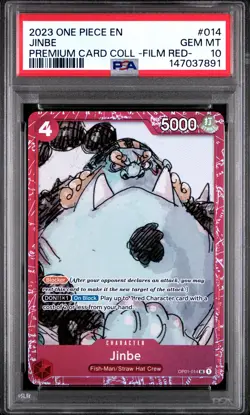 2023 ONE PIECE PREMIUM CARD COLLECTION ONE PIECE FILM RED #014 JINBE PSA 10 - Image 1