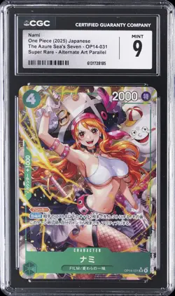 2025 ONE PIECE THE AZURE SEA'S SEVEN JAPAESE SUPER RARE ALT ART NAMI CGC 9 - Image 1