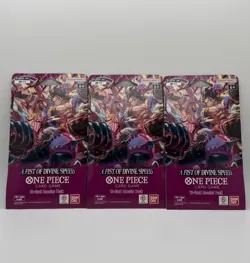 One Piece OP-11 A Fist Of Divine Speed 12-Card Sleeved Booster Pack Lot of 3 - Image 1