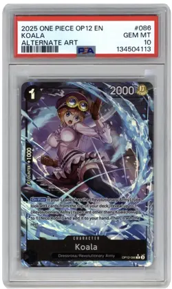 2025 One Piece Op12-086 Legacy Of The Master Koala Alternate Art PSA 10 #086 Eng - Image 1
