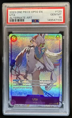 2022 One Piece Paramount War Uta Secret Rare Alt Art #OP02-120 PSA 10 GEM MINT - Image 1