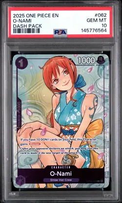 2025 ONE PIECE DASH PACK 2025 #062 O-NAMI PSA 10 - Image 1