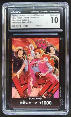 2025 ONE PIECE JP DON!! ROBIN UTA NAMI HANCOCK HEROINES CGC 10 B PT - Image 1