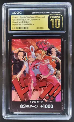 2025 ONE PIECE JP DON!! ROBIN UTA NAMI HANCOCK HEROINES CGC 10 PRISTINE B PT - Image 1