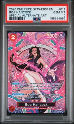 2026 ONE PIECE ADVENTURE ON KAMI'S ISLAND SPECIAL ALT ART BOA HANCOCK PSA 10 - Image 1