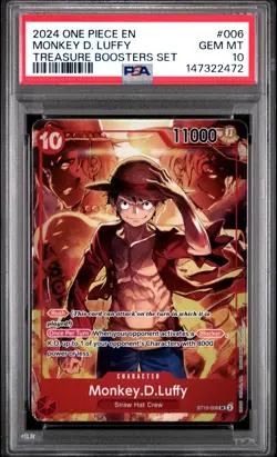 2024 ONE PIECE PROMOS TREASURE BOOSTERS SET #006 MONKEY D. LUFFY PSA 10 - Image 1