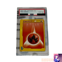 PSA 10 Fire Pokemon Energy Card VS Vintage Nintendo Bandai Japanese 2001 - Image 1