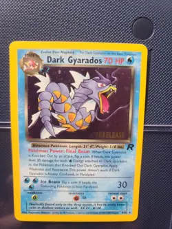 Pokemon TCG Dark Gyarados Prerelease Holo Rare Card 8/82 Vintage - Image 1